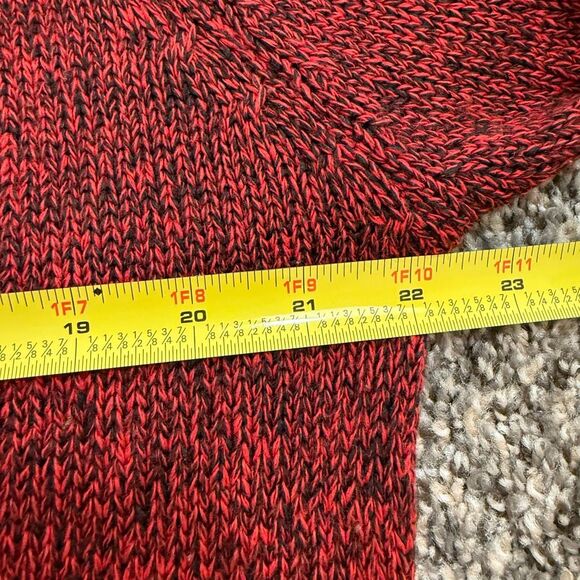 BLVD East Red Marled Acrylic Sweater Medium Pullover Crewneck - Picture 6 of 7